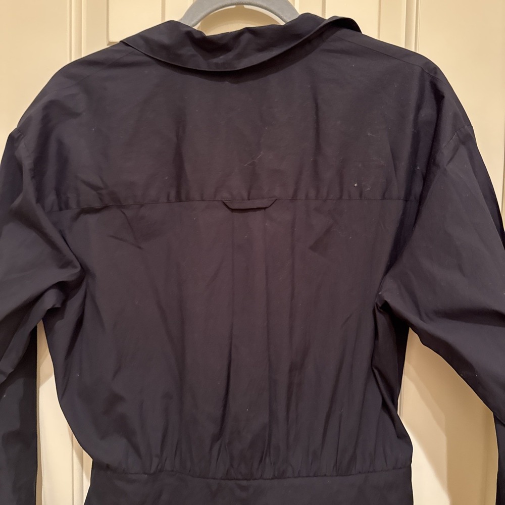 Veronica Beard Size 10 Belted Long Sleeve‎ Dress Black Button Up Classic Capsule - Picture 10 of 12